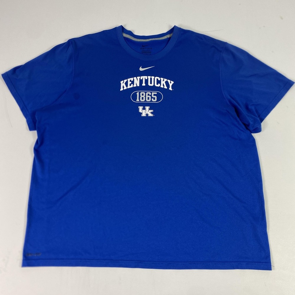 Kentucky Wildcats Shirt Mens 2XL Blue NCAA Basketball Nike Dri Fit 1865 Tee